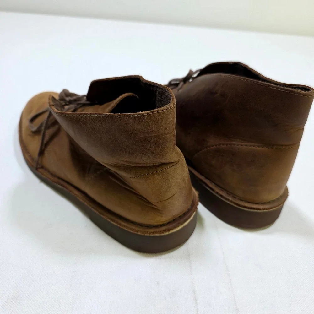 Clarks Desert Boot Mens 9 Brown Leather Chukka Beeswax 26082286 Lace Up